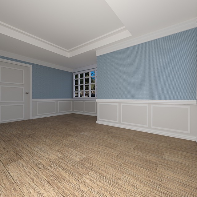 An empty house with wooden flooring